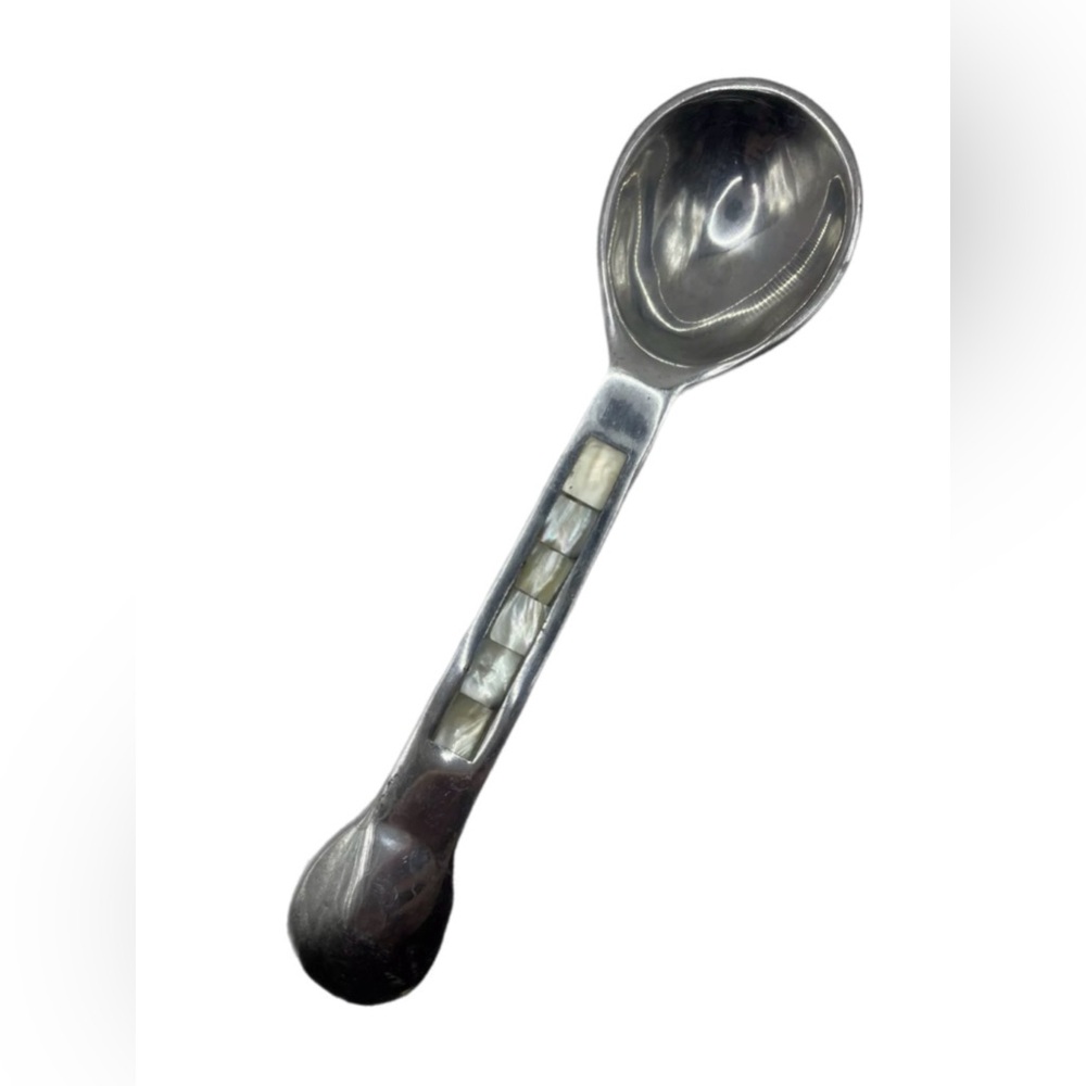 Vintage Towle Silversmiths Mother of Pearl Serving Spoon 11”